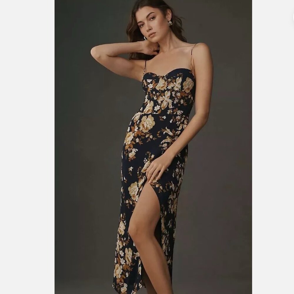 NWOT Reformation Kourtney Midi Dress Divinity Floral Size 6 Wedding Party